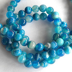 Blue glass beads