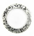 Silver metal O ring 35mm hammered wholesale