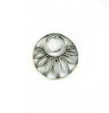 silver metal round 20mm flower wholesale