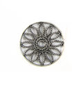 silver metal round flower 25mm wholesale