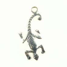Gecko charm silver finish wholesale