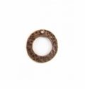 Copper finish metal O ring 18mm hammered wholesale