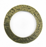 brass finish metal O ring 35mm hammered wholesale