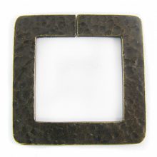 brass finish metal square 46mm hammered wholesale