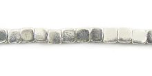 silver plate brass 3x5cube flt wholesale beads