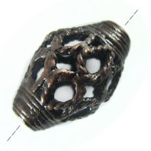 copper metal bead football shape wholesale