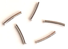 Curved Sterling Silver Tube Beads wholesale