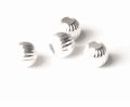 Sterling Silver Corrugated Round Beads wholesale