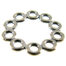 sterling silver Sterling Silver Round Multi Ring Links