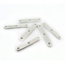 wholesale Spacer Bars 3 strand Silver