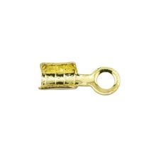 Gold Plated Fold Over Cord Ends - Small wholesale