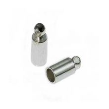 wholesale 1.8mm silver tube cord ends