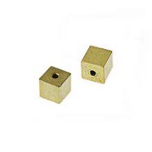 wholesale Cube Gold Plated memorywire endcaps 4mm