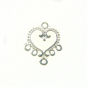 Chandelier earring component silver finish wholesale