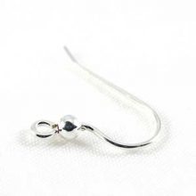 Sterling Silver Round Ear wires with ball wholesale