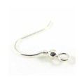 Sterling Silver Round Ear wires with coil and ball
