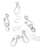 wholesale Hook and Eye Clasp Silver