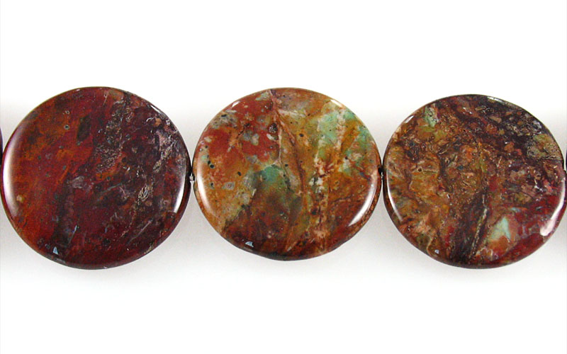 Rainbow Agate Flat Coin 30x7mm wholesale gemstones
