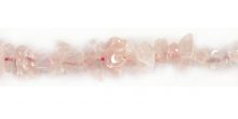 rose quartz chips 36"strand wholesale gemstones