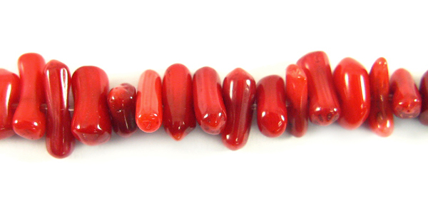 Dyed Bamboo coral chips 2x9mm wholesale gemstones