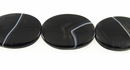 Black line agate flat ovals wholesale gemstones