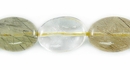 Rutilated quartz flat oval 10x14mm wholesale gemstones
