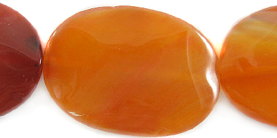 Carnelian wavy flat oval wholesale gemstones
