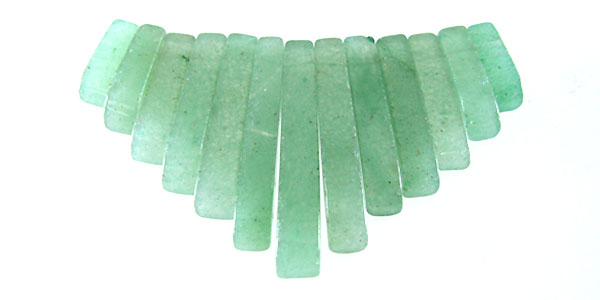 Green Aventurine tapered wholesale gemstones
