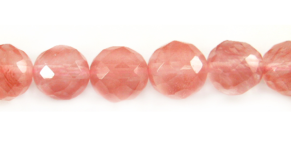 Cherry quartz faceted round 10mm wholesale gemstones