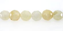 yellow jade round beads faceted 8mm wholesale gemstones