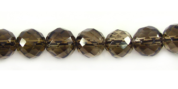 Smoky quartz faceted round 8mm wholesale gemstones