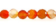 carnelian round beads faceted 8mm wholesale gemstones