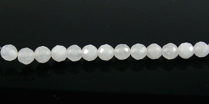 white jade round beads faceted 6mm wholesale gemstones