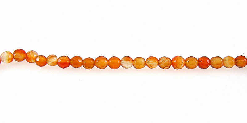 carnelian round beads faceted 4-4.5mm wholesale gemstones