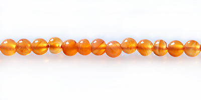 Orange carnelian bead 4mm round wholesale gemstones