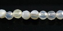gray agate round beads faceted 4-4.5mm wholesale gemstones