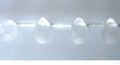 White Frosted Glass Faceted Briolette 6x8mm wholesale gemstones