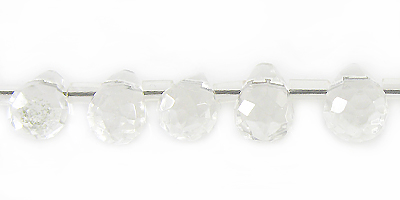crystal faceted briollete 6x8mm wholesale gemstones