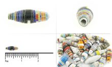 paper bead bicone 8mmx18mm wholesale beads