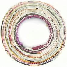 paper beads donut multi color 40mm wholesale pendants