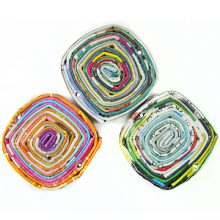 paper beads square pend multi color 22mm wholesale beads