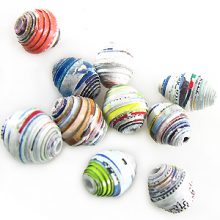LS-Rainbow Colord bicone Paper Beads wholesale