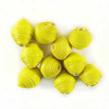 LS-Yellow Bicone Paper Beads 6-10mm wholesale