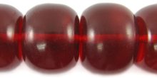 Lava red clear large roundel flat ends wholesale beads