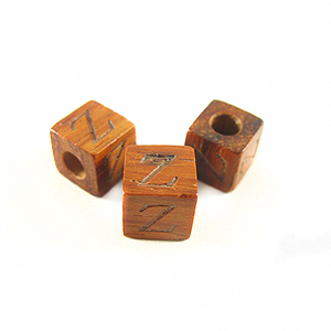 Bayong Alphabet Wood Bead 8mm "Z"