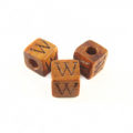 Bayong Alphabet Wood Bead 8mm "W"