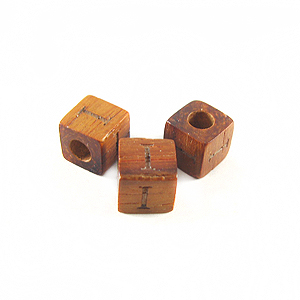 Bayong Alphabet Wood Bead 8mm "I"