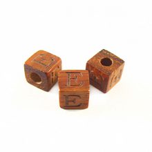 Bayong Alphabet Wood Bead 8mm "E"