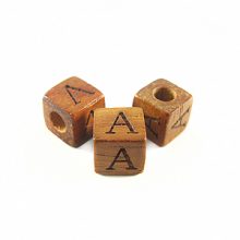 Bayong Alphabet Wood Bead 8mm "A"