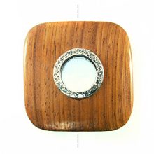 Bayong wood square metal framed center hole